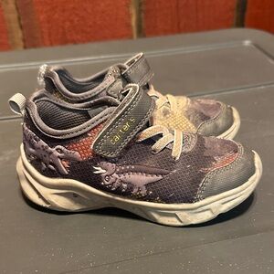 Carter's Black and Gray Kids Sneakers with Dinosaur Print